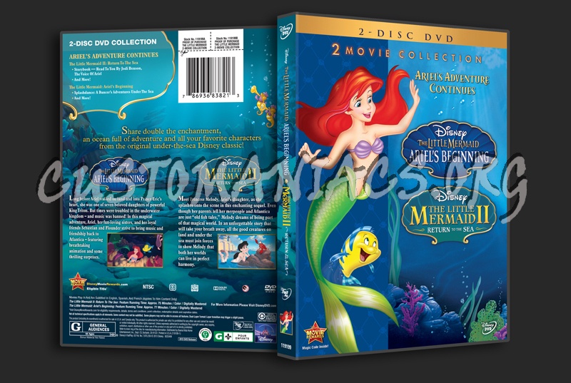 The Little Mermaid Ariel's Beginning & The Little Mermaid II Return to the Sea dvd cover