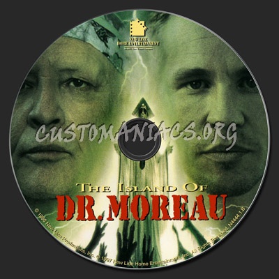 The Island of Dr Moreau dvd label
