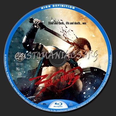 300: Rise of an Empire blu-ray label