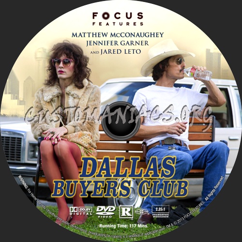 Dallas Buyers Club (2013) dvd label