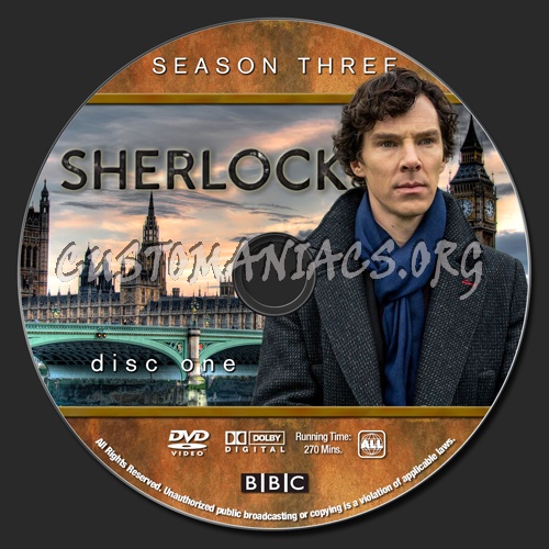 Sherlock Season 3 dvd label