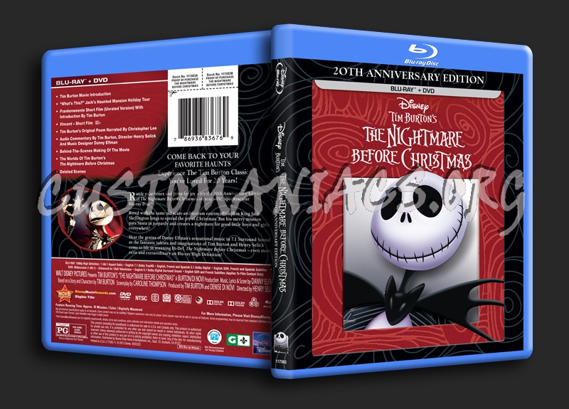 The Nightmare Before Christmas blu-ray cover