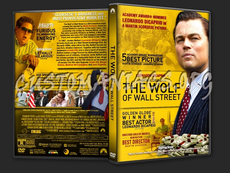 The Wolf of Wall Street (2013) dvd cover