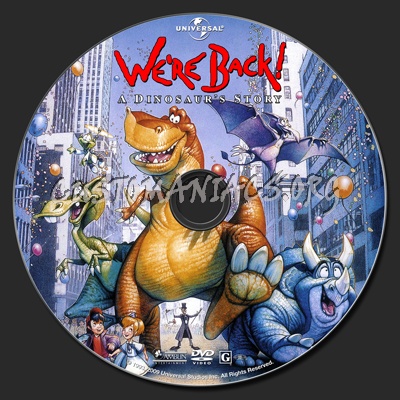 We're Back A Dinosaur's Story dvd label