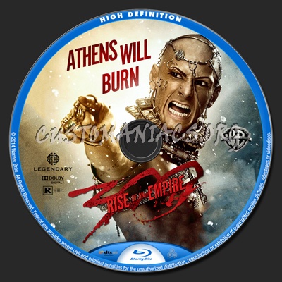 300: Rise of an Empire blu-ray label
