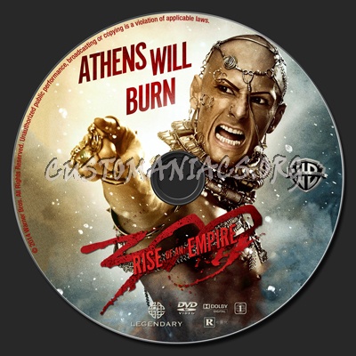 300: Rise of an Empire dvd label