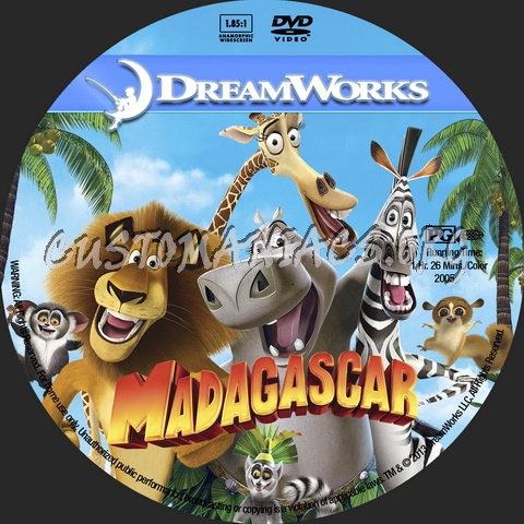 Madagascar - Animation Collection dvd label