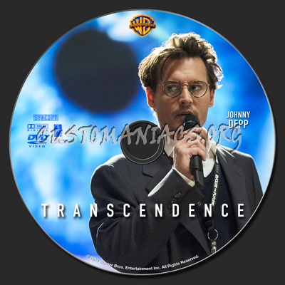 Transcendence (2014) dvd label