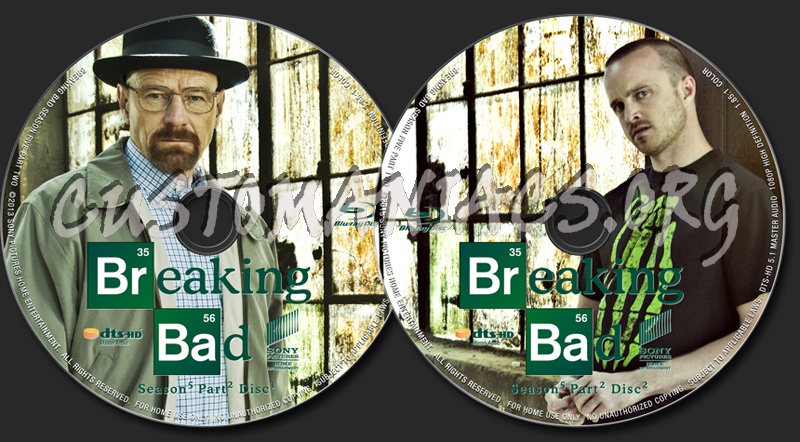 Breaking Bad Season 5 Part 2 blu-ray label