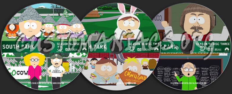 South Park - Season 16 dvd label