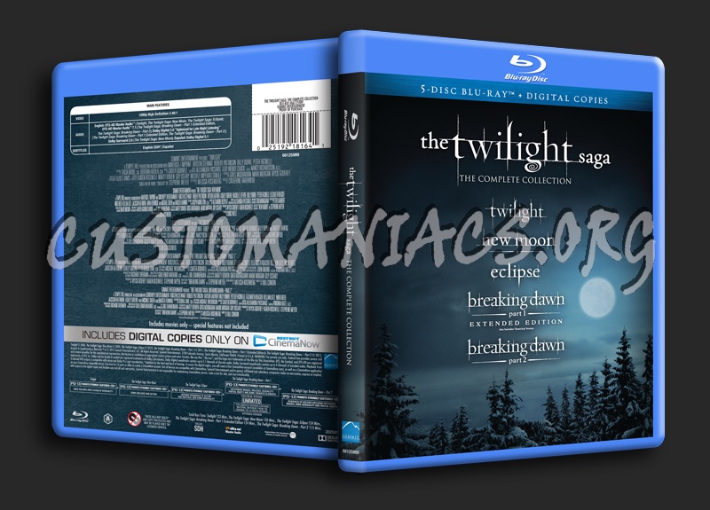 The Twilight Saga The Complete Collection blu-ray cover