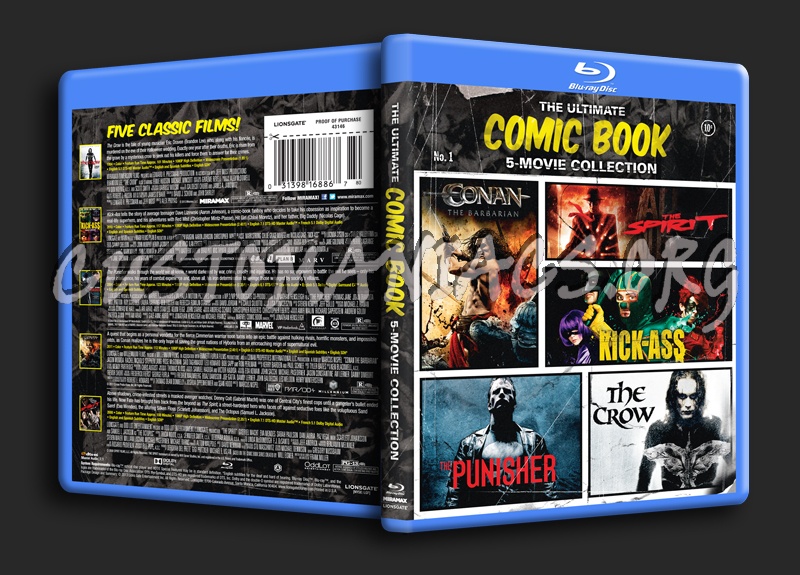 The Ultimate Comic Book 5-Movie Collection blu-ray cover