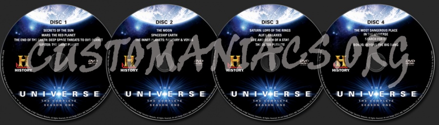 The Universe Season 1 dvd label