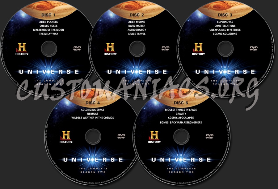 The Universe Season 2 dvd label