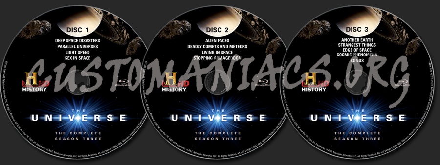 The Universe Season 3 blu-ray label