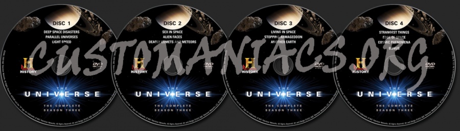 The Universe Season 3 dvd label