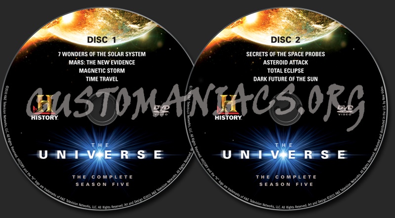 The Universe Season 5 dvd label