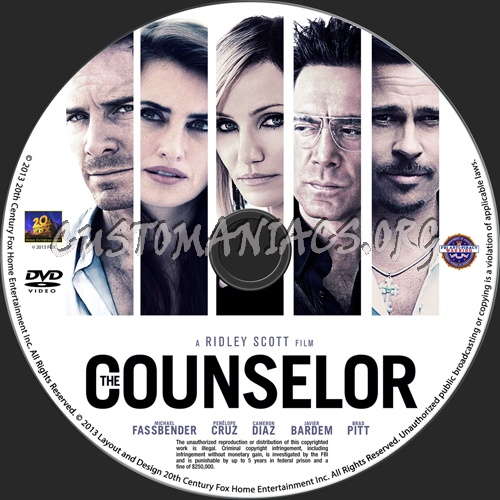 The Counselor dvd label