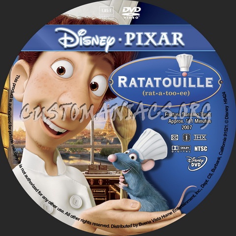 Ratatouille - Animation Collection dvd label