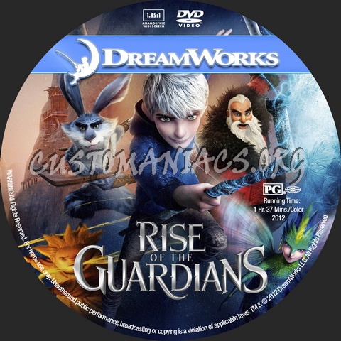 Rise of the Guardians - Animation Collection dvd label