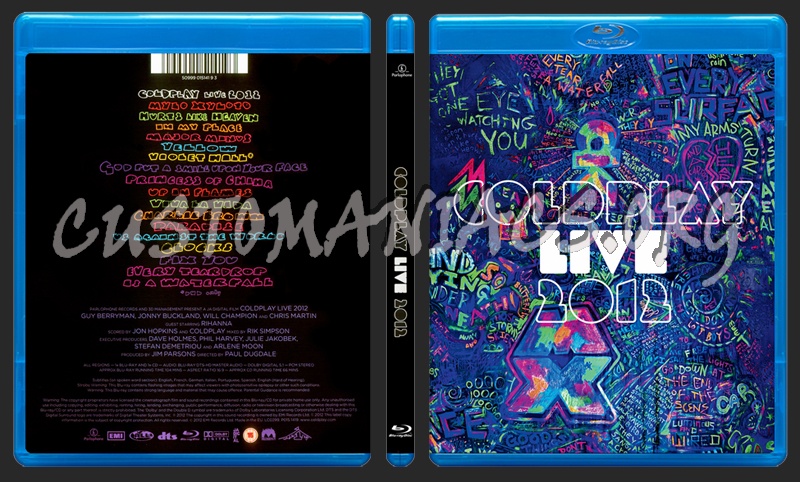 Coldplay - Live 2012 blu-ray cover