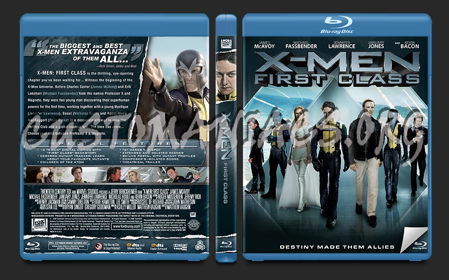 X-Men: First Class blu-ray cover