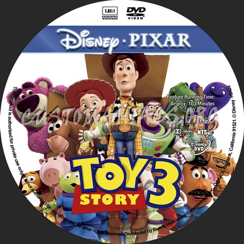 Toy Story 3 - Animation Collection dvd label
