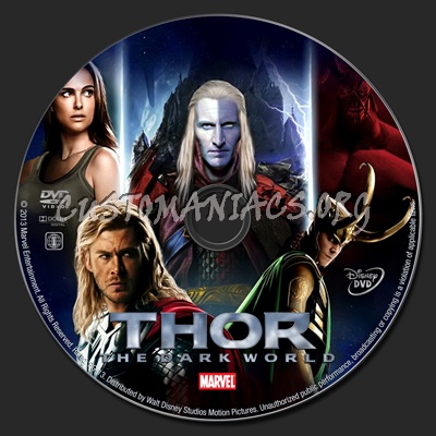 Thor: The Dark World dvd label