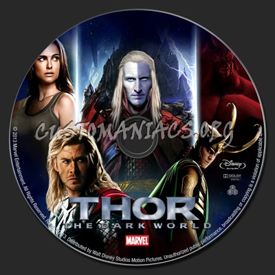 Thor: The Dark World blu-ray label