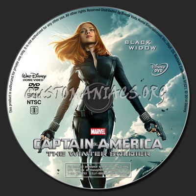 Captain America: The Winter Soldier dvd label