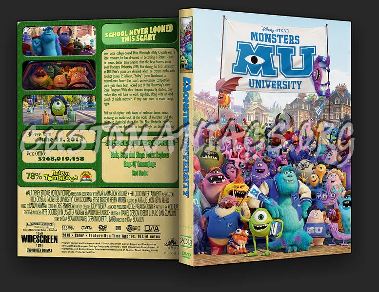 Monsters University dvd cover