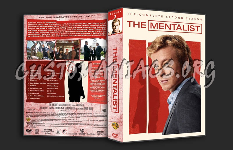 The Mentalist: Seasons 1-5 (3370x2175) dvd cover