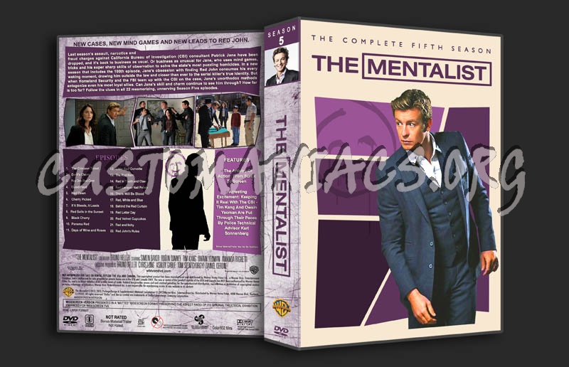 The Mentalist: Seasons 1-5 (3370x2175) dvd cover