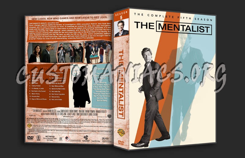 The Mentalist: Seasons 1-5 (3370x2175) dvd cover