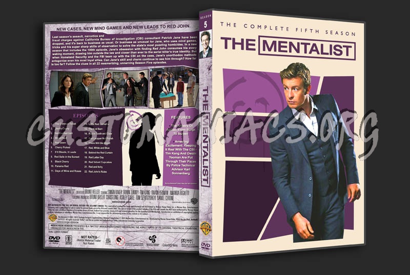 The Mentalist: Seasons 1-5 (3240x2175) dvd cover