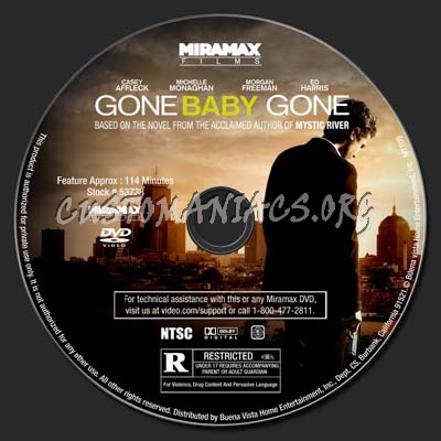 Gone Baby Gone dvd label