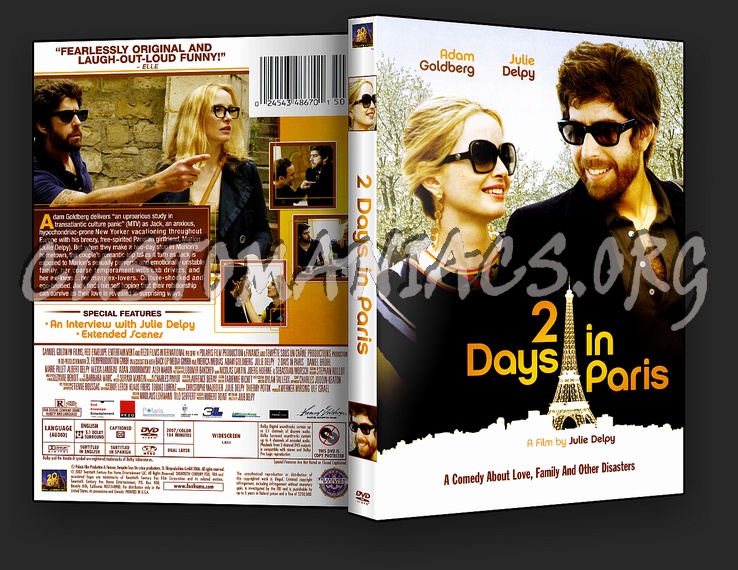2 Days in Paris dvd cover