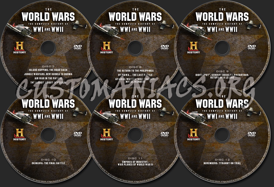 The World Wars The Complete History of WWI and WWII dvd label