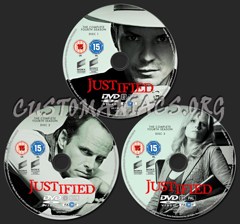 Justified Season 4 dvd label