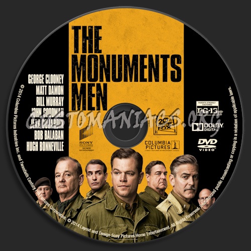 The Monuments Men dvd label