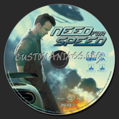 Need For Speed (2014) dvd label