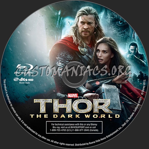 Thor: The Dark World (2D + 3D) blu-ray label