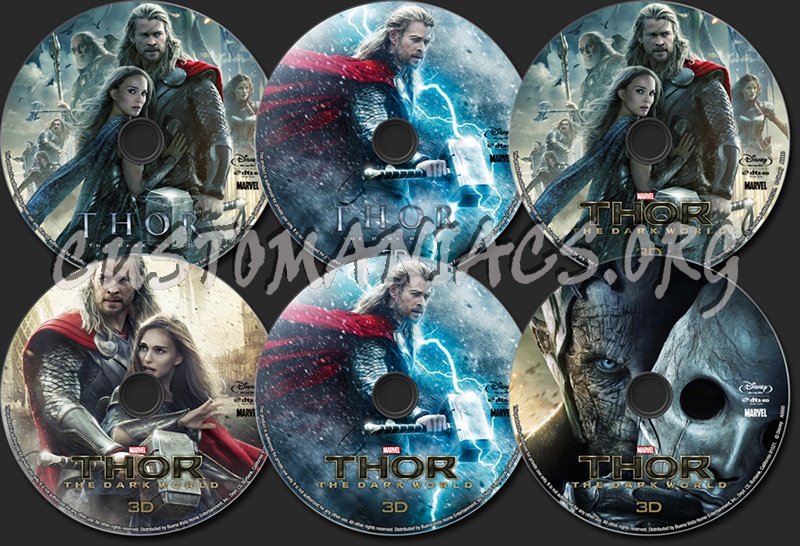 Thor: The Dark World (3D) blu-ray label