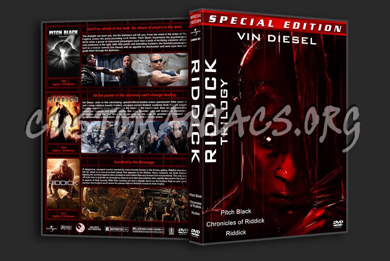 Riddick Trilogy dvd cover