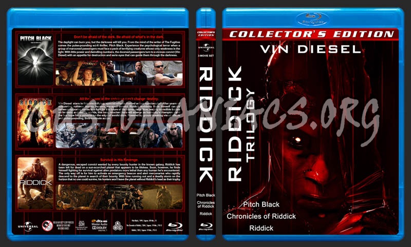 Riddick Trilogy blu-ray cover