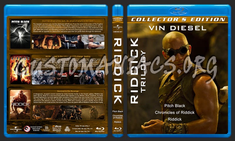 Riddick Trilogy blu-ray cover