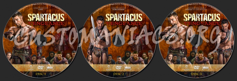 Spartacus Vengeance dvd label