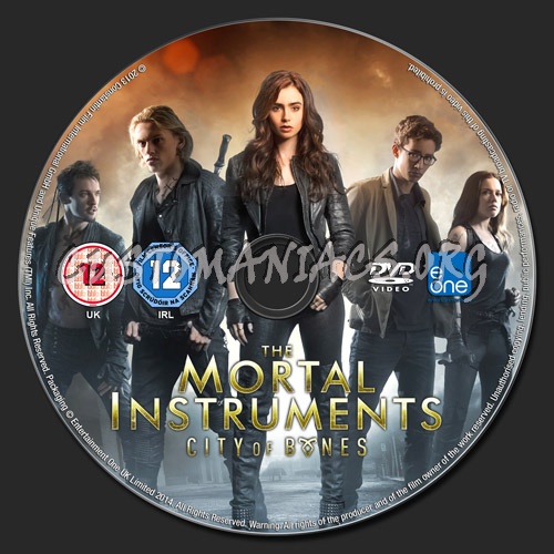 The Mortal Instruments: City Of Bones dvd label