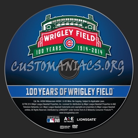 100 Years of Wrigley Field dvd label