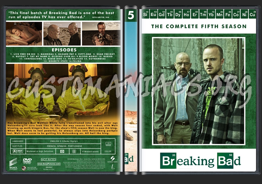 Breaking Bad Season 5 dvd cover